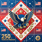 Gilded Liberty Pattern 18 Fleece Fabric