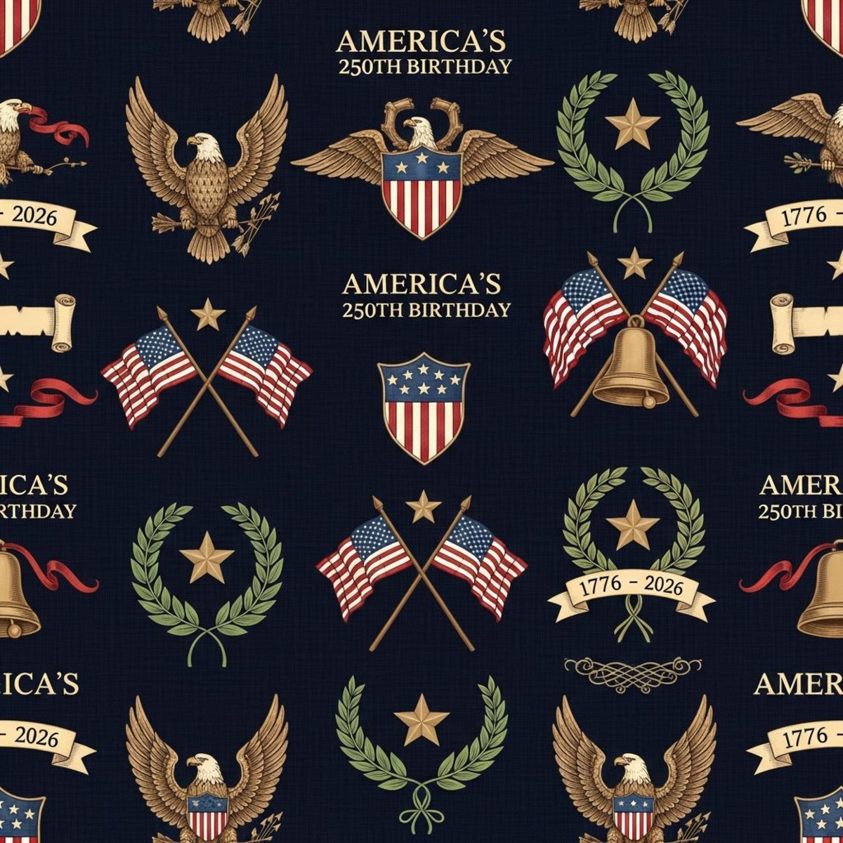 Gilded Liberty Pattern 23 Fleece Fabric