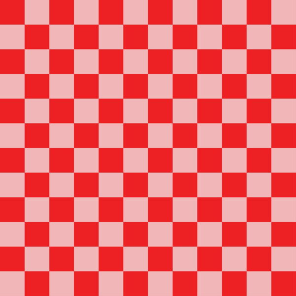 red, pink, checkerboard, checkered pattern, geometric, squares, alternating colors,, fabric panel, bright red, light pink, regular pattern, two-tone, block pattern, crafting fabric, sewing material, repeating design, grid pattern