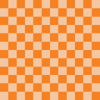 orange, peach, checkered pattern, checkerboard, geometric design, two-tone,, fabric panel, alternating squares, bright colors, repetitive pattern, grid design, contemporary style, crafting material, sewing fabric, modern geometric, square motifs, vibrant orange, soft peach, tessellated design