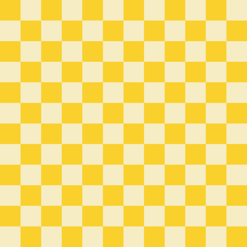 Tonal Squares Pattern 4 yellow and cream checkerboard fleece fabric with alternating bright yellow and ivory squares