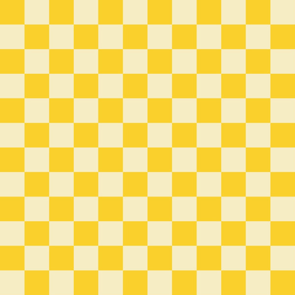 Tonal Squares Pattern 4 yellow and cream checkerboard fleece fabric with alternating bright yellow and ivory squares