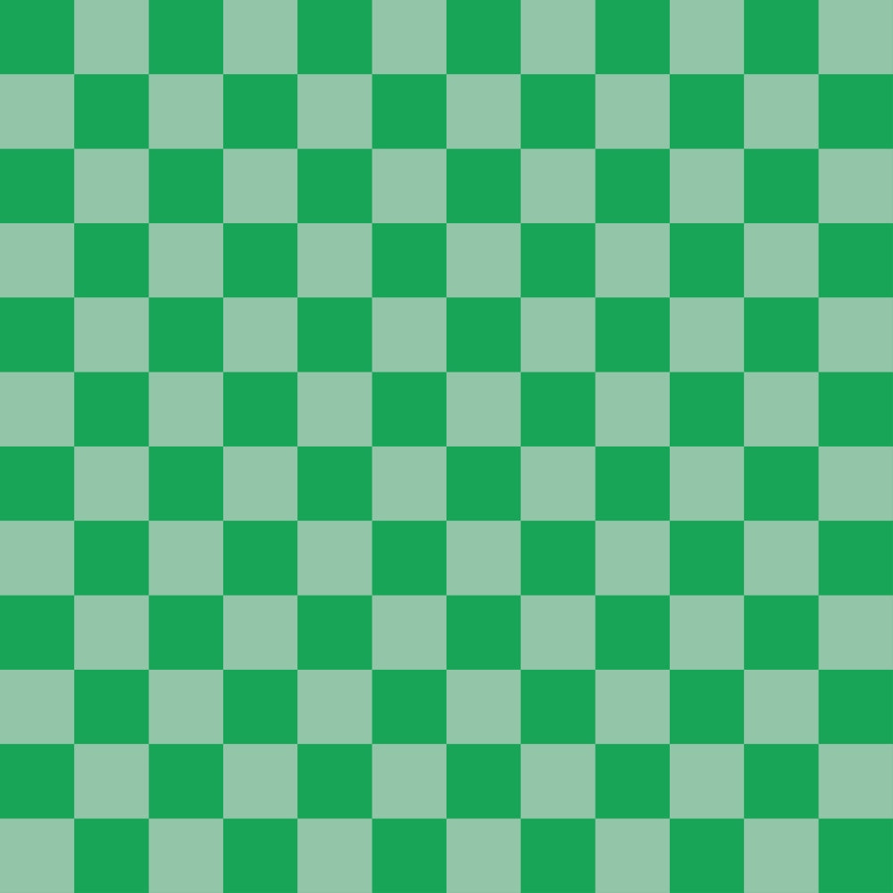 Tonal Squares Pattern 5 green checkerboard fleece fabric with alternating forest-green and sage-green squares