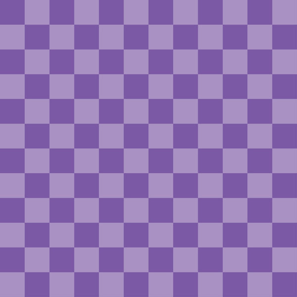 purple, lavender, checkered pattern, geometric design, two-tone, alternating squares,, fabric panel, crafting material, sewing supplies, checkerboard design, violet hues, square blocks, repeating pattern, textile, patchwork, quilt fabric, purple tones, geometric motif