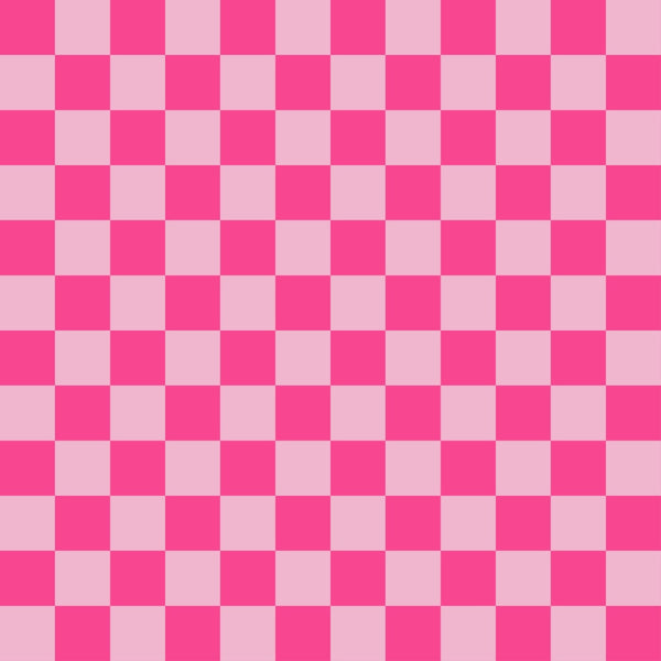Tonal Squares Pattern 8 pink checkerboard fleece fabric with alternating bright pink and pale-pink squares