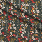 70s Retro Flowers Pattern 13 Fleece Fabric — fleece fabric folded close-up preview (mv-fleece-v1:lying)