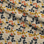 70s Retro Flowers Pattern 16 Fleece Fabric — fleece fabric folded close-up preview (mv-fleece-v1:lying)