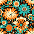 Mod Daisy Daze Pattern 10 Fleece Fabric