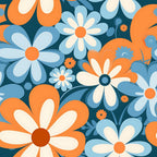 Mod Daisy Daze Pattern 15 Fleece Fabric