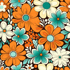 Mod Daisy Daze Pattern 17 Fleece Fabric