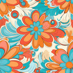 Mod Daisy Daze Pattern 18 Fleece Fabric