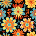 Mod Daisy Daze Pattern 19 Fleece Fabric