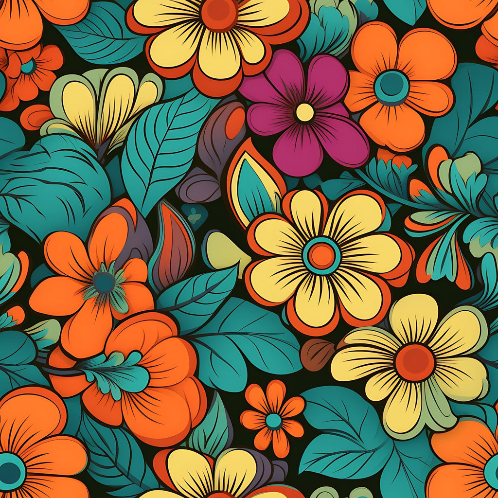 Mod Daisy Daze Pattern 20 Fleece Fabric