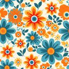 Mod Daisy Daze Pattern 25 Fleece Fabric