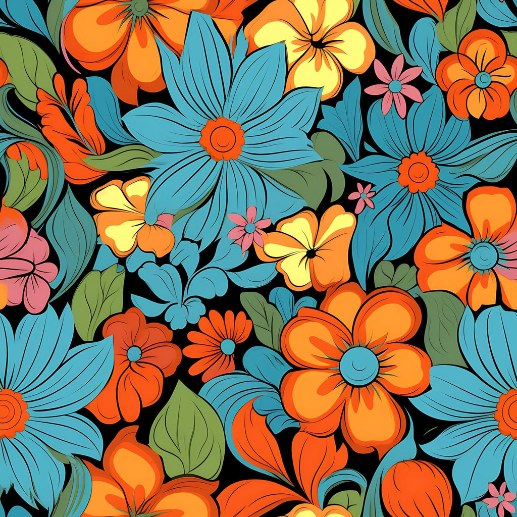 Mod Daisy Daze Pattern 7 Fleece Fabric