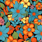 Mod Daisy Daze Pattern 7 Fleece Fabric