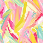 Brushstroke Bouquet Pattern 14 Fleece Fabric
