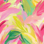 Brushstroke Bouquet Pattern 15 Fleece Fabric
