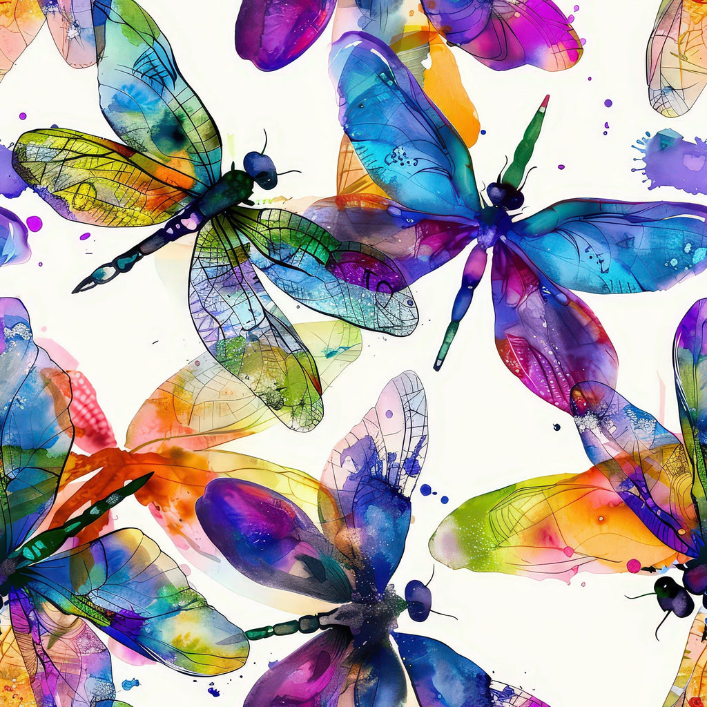 Watercolor Wings Pattern 2 Fleece Fabric