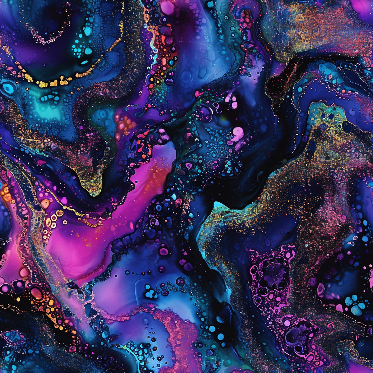 Geode Glow Pattern 10 Fleece Fabric