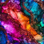 Geode Glow Pattern 16 Fleece Fabric