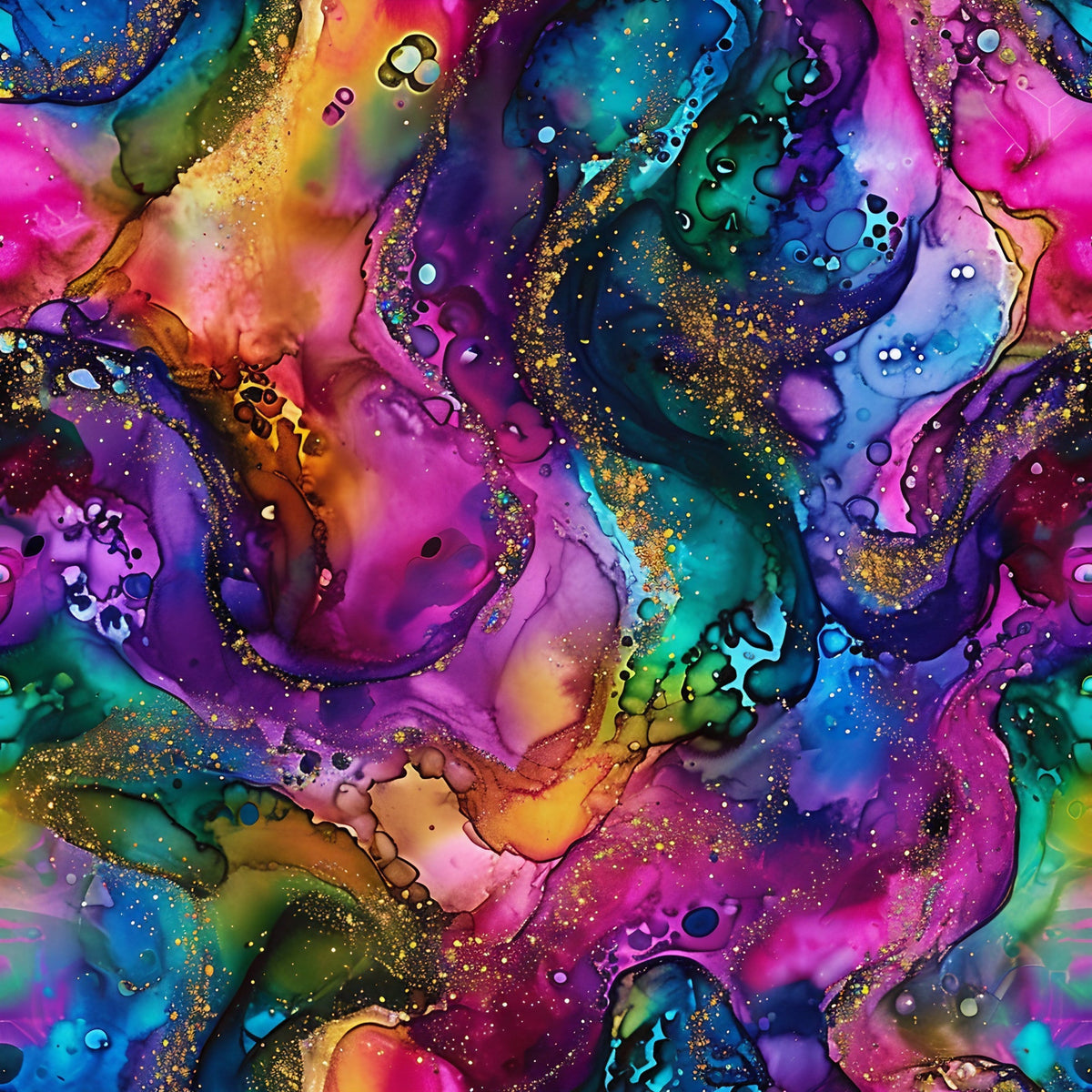 Geode Glow Pattern 19 Fleece Fabric