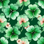 Alcohol Ink Shamrock Pattern 1 Fleece Fabric
