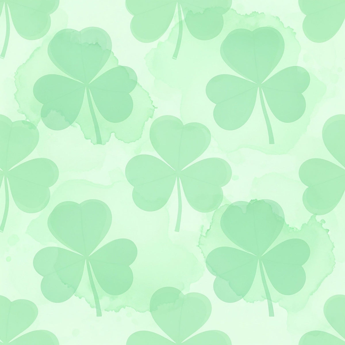 Alcohol Ink Shamrock Pattern 10 Fleece Fabric