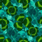 Alcohol Ink Shamrock Pattern 18 Fleece Fabric