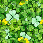 Alcohol Ink Shamrock Pattern 19 Fleece Fabric