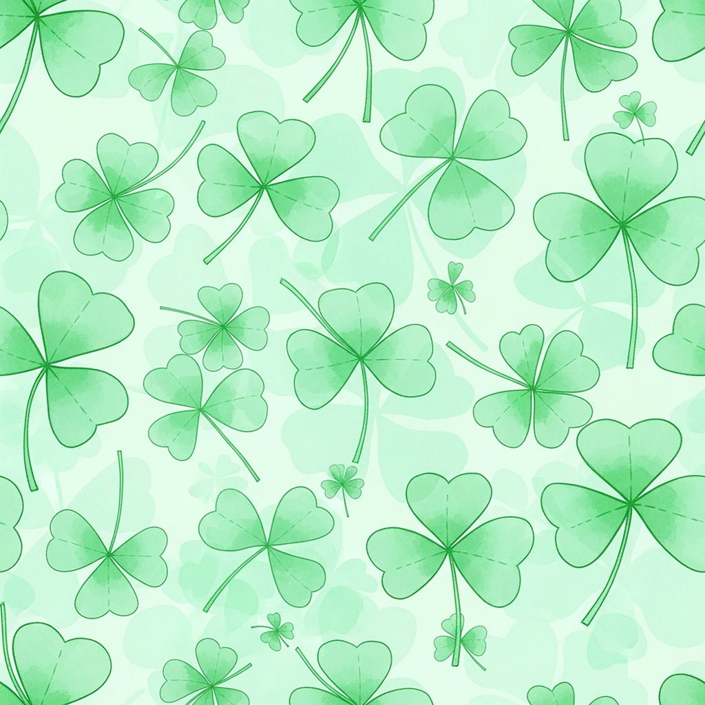 Alcohol Ink Shamrock Pattern 20 Fleece Fabric