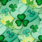Alcohol Ink Shamrock Pattern 25 Fleece Fabric