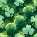 Alcohol Ink Shamrock Pattern 27 Fleece Fabric