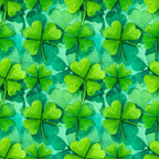 Alcohol Ink Shamrock Pattern 28 Fleece Fabric