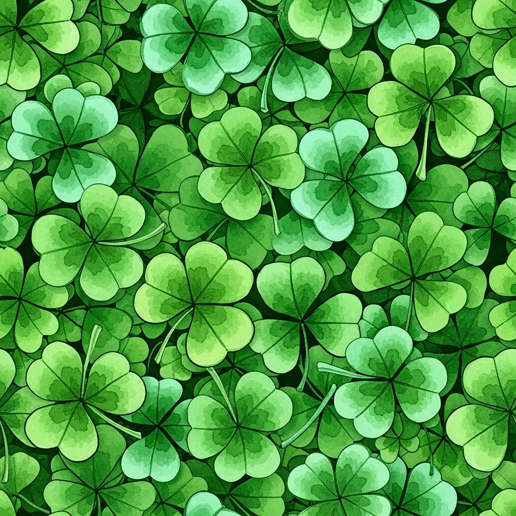 Alcohol Ink Shamrock Pattern 29 Fleece Fabric