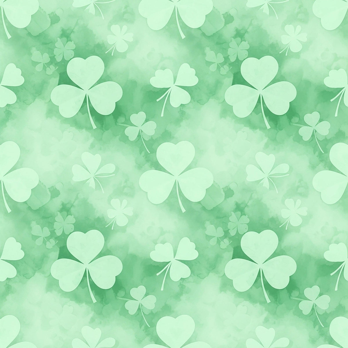 Alcohol Ink Shamrock Pattern 3 Fleece Fabric