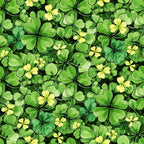 Alcohol Ink Shamrock Pattern 5 Fleece Fabric