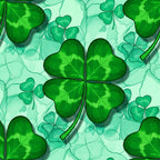 Alcohol Ink Shamrock Pattern 6 Fleece Fabric