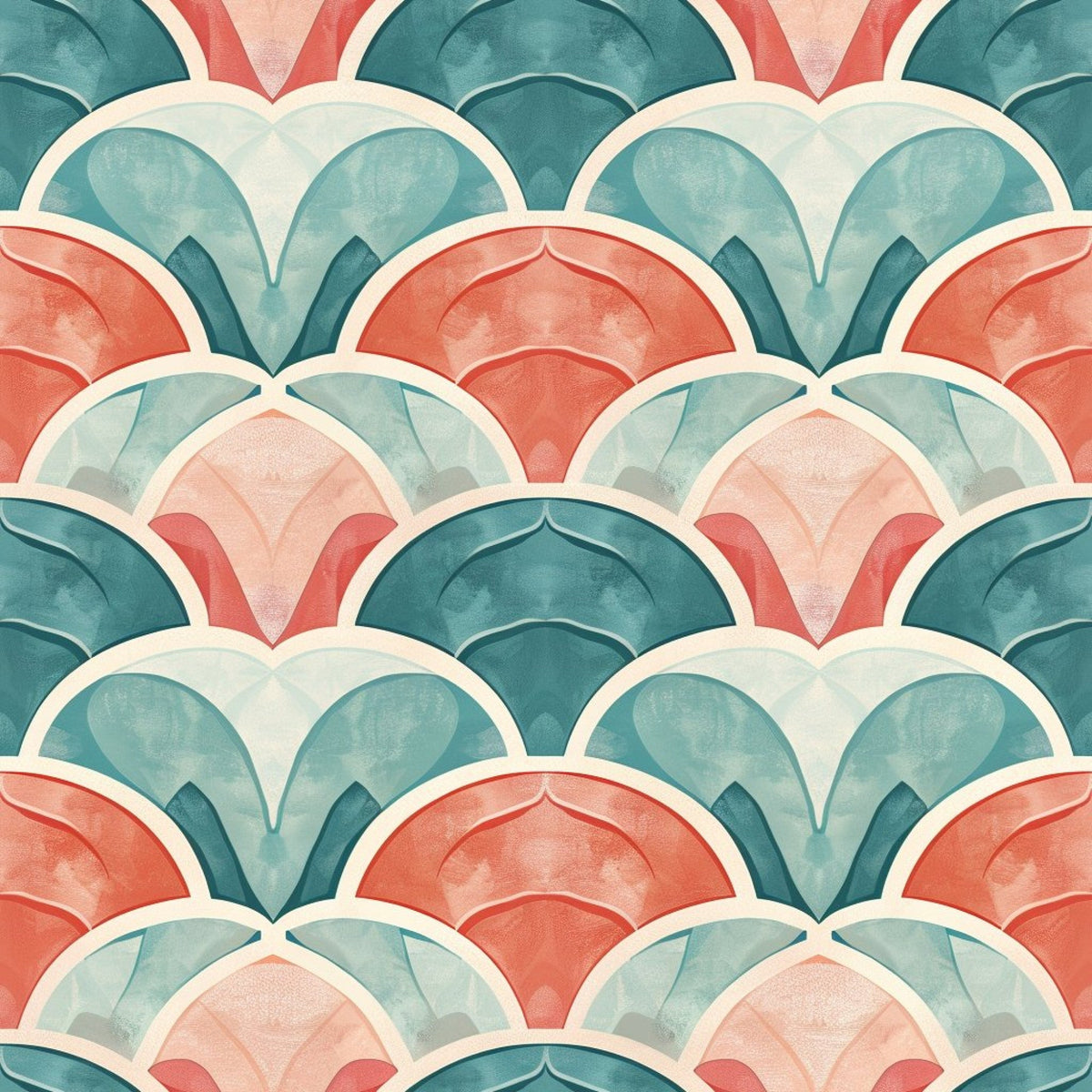 Coral Lagoon Pattern 15 Fleece Fabric