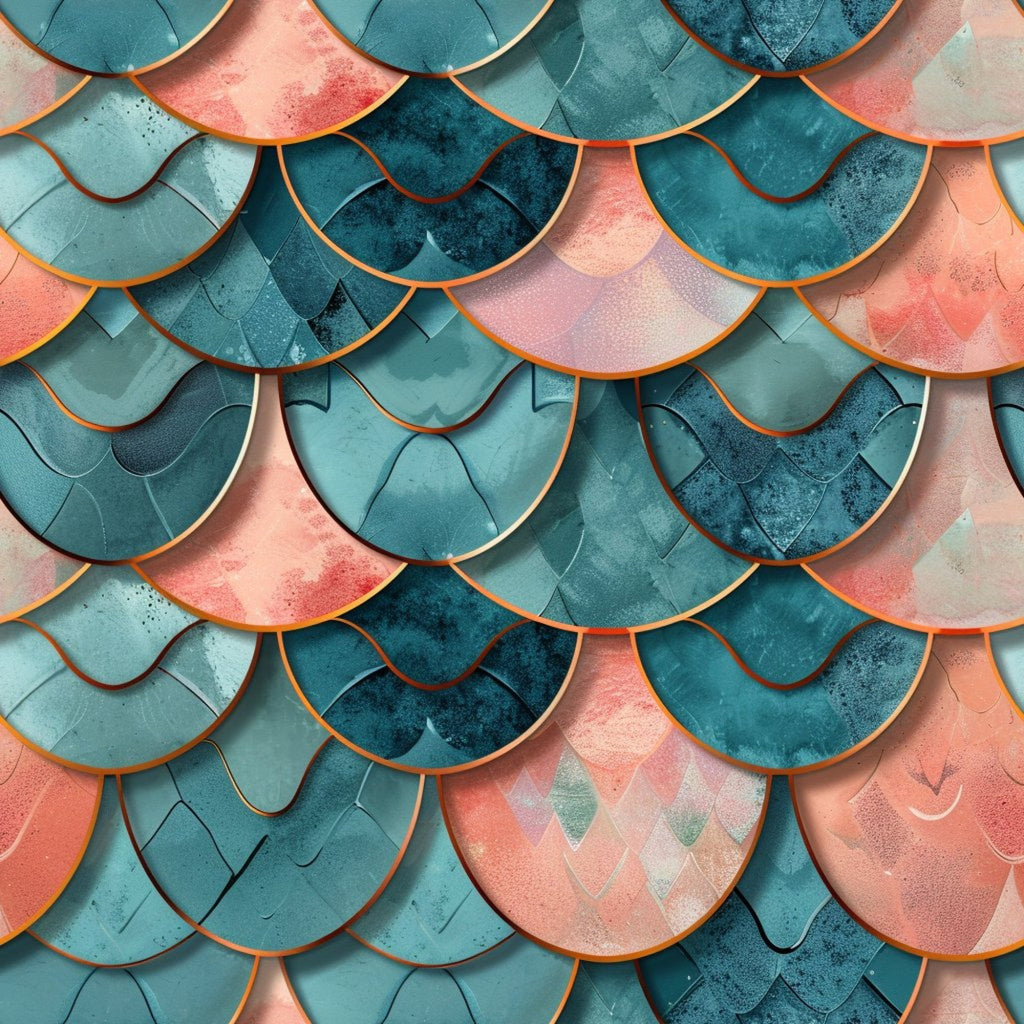 Coral Lagoon Pattern 16 Fleece Fabric