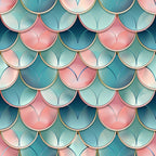 Coral Lagoon Pattern 5 Fleece Fabric
