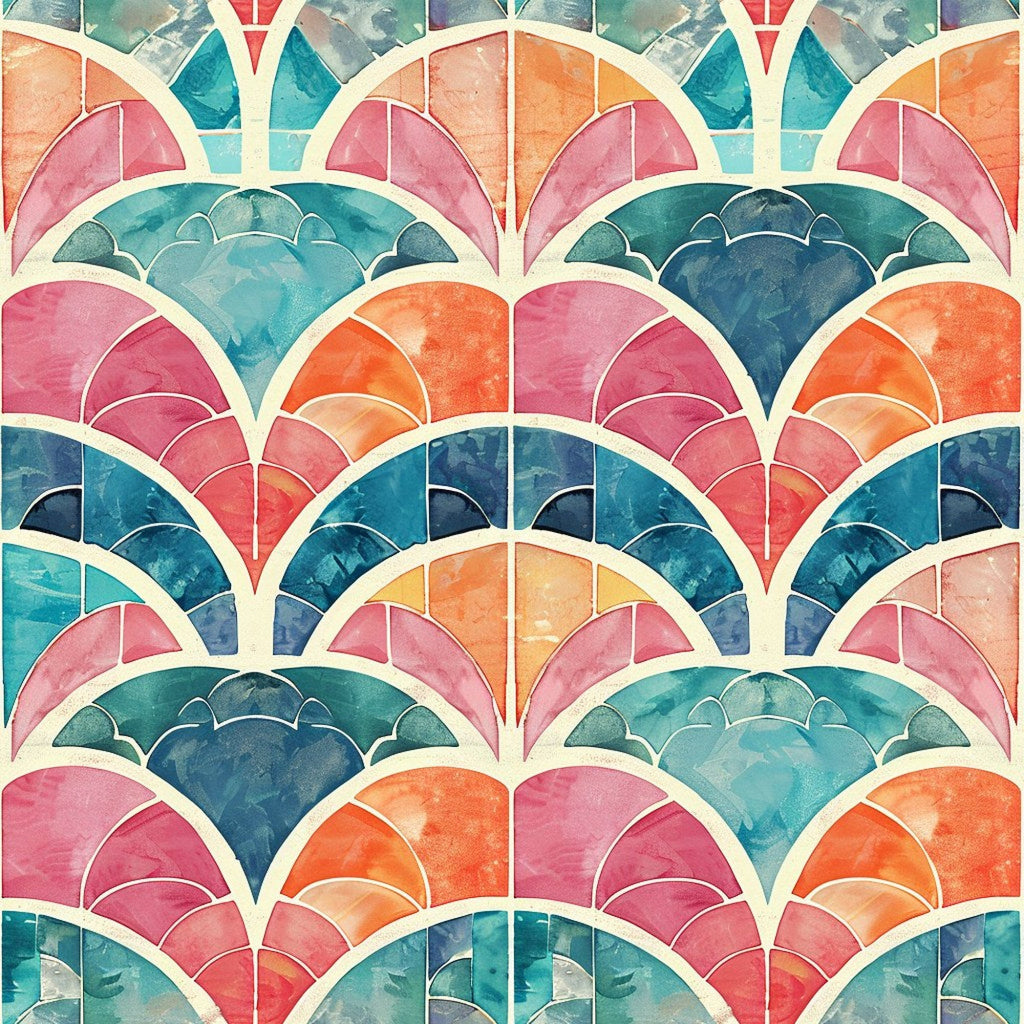 Coral Lagoon Pattern 9 Fleece Fabric
