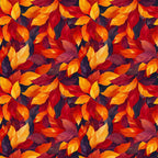Fiery Foliage Pattern 1 Fleece Fabric