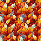 Fiery Foliage Pattern 5 Fleece Fabric