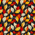 Fiery Foliage Pattern 9 Fleece Fabric