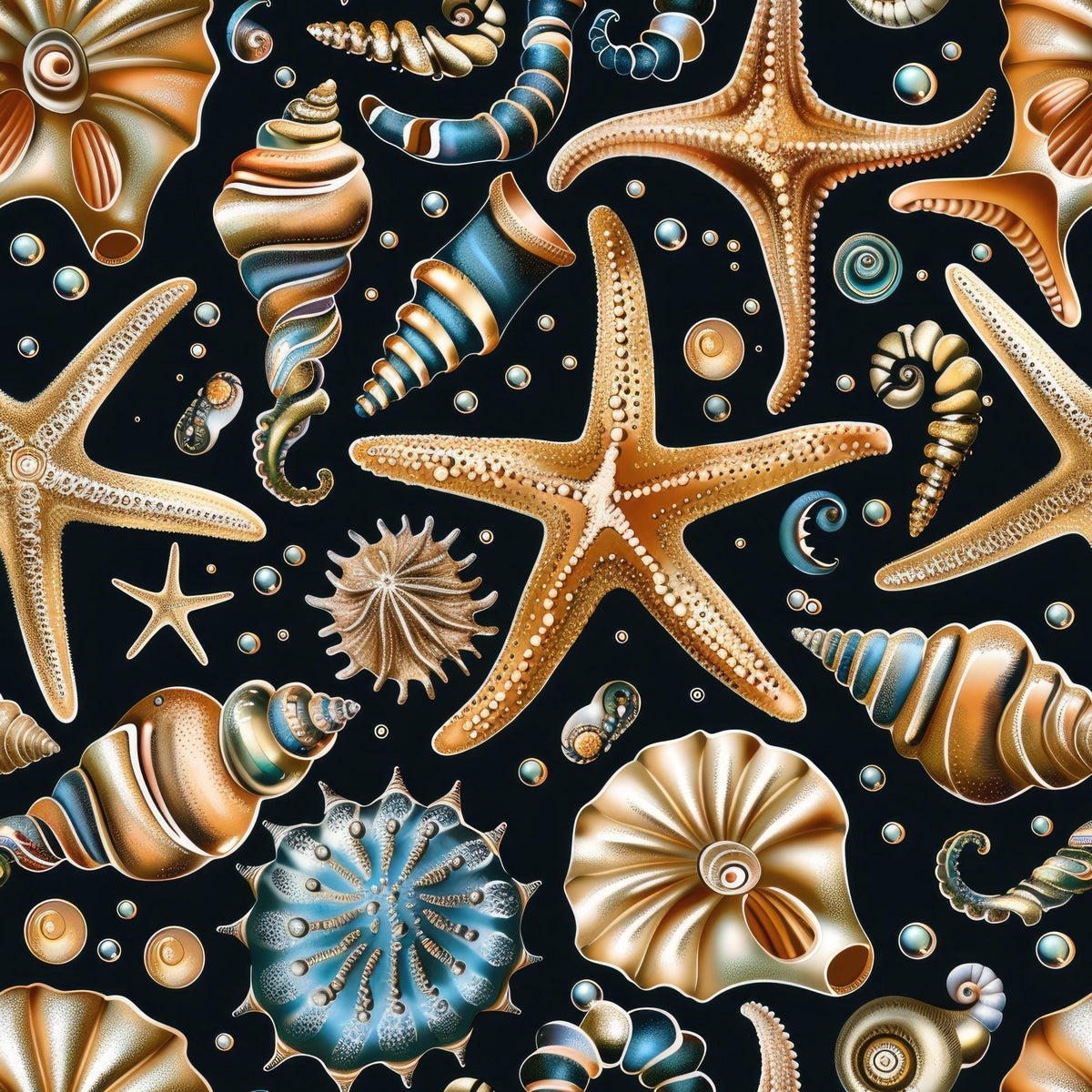 Ocean Jewels Pattern 4 Fleece Fabric