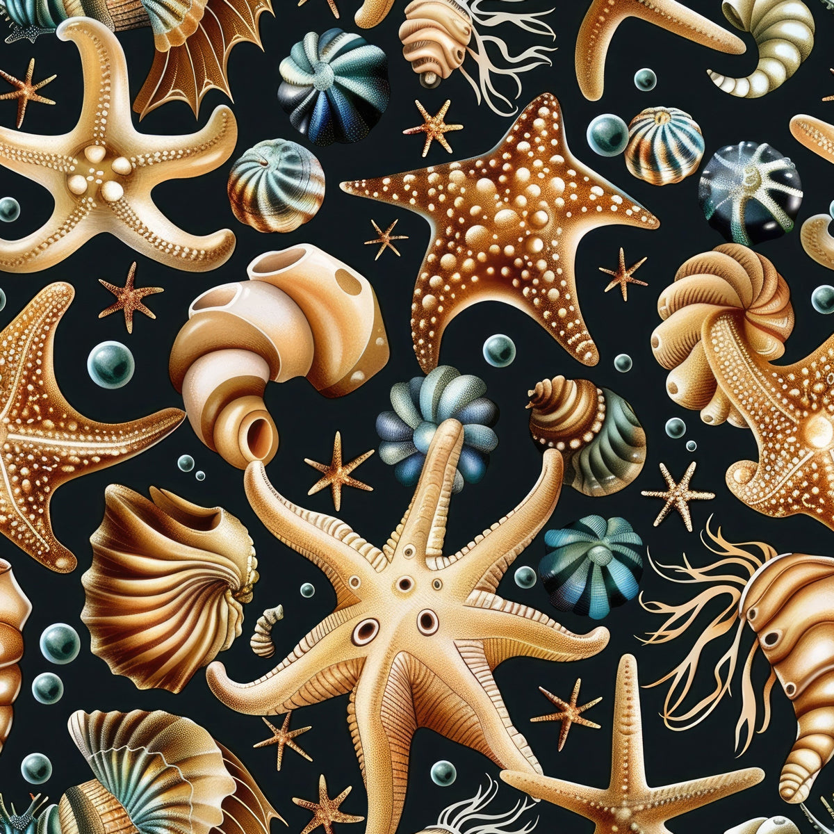 Ocean Jewels Pattern 8 Fleece Fabric