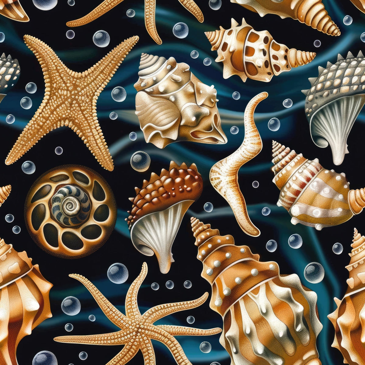 Ocean Jewels Pattern 9 Fleece Fabric