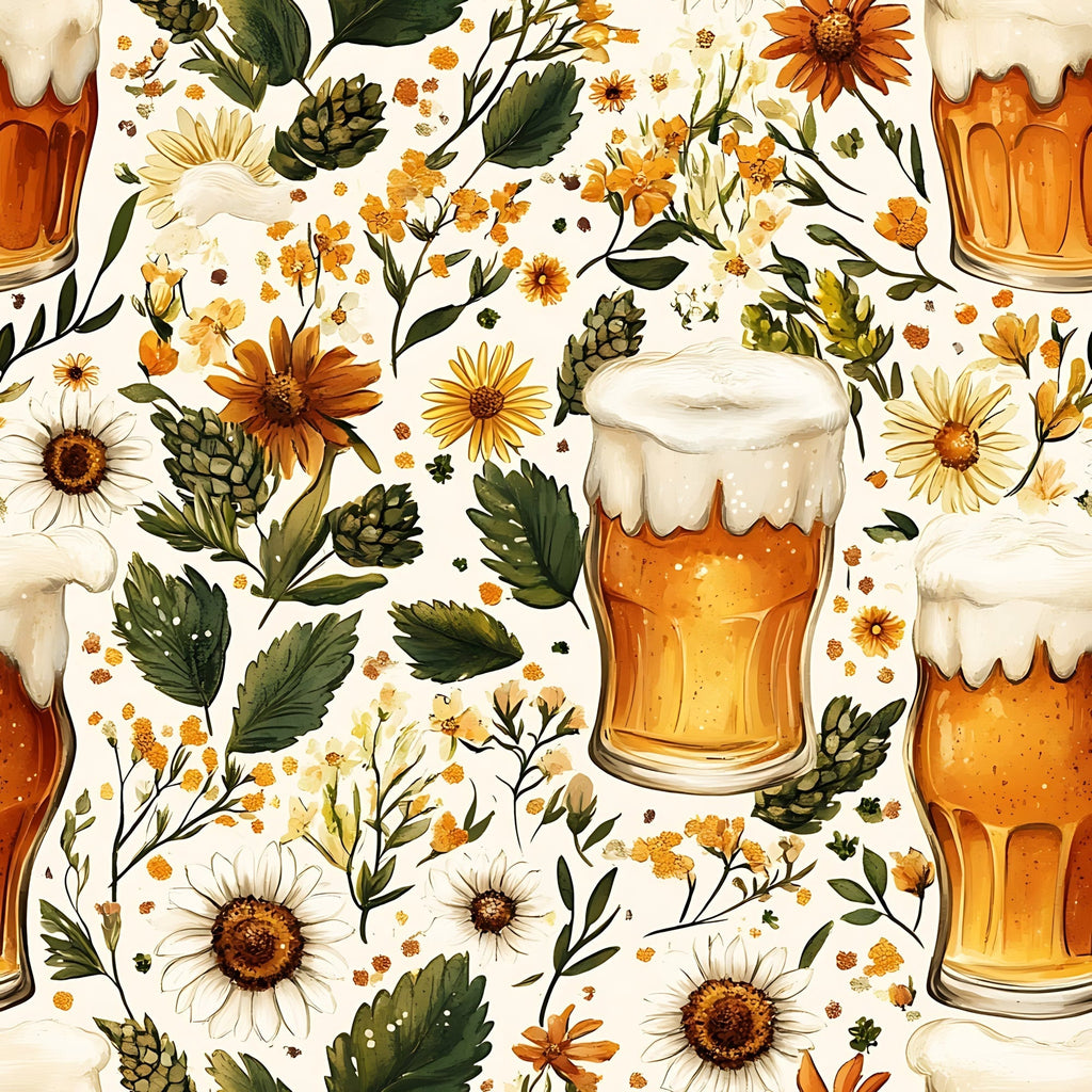 Brewery Blooms Pattern 11 Fleece Fabric