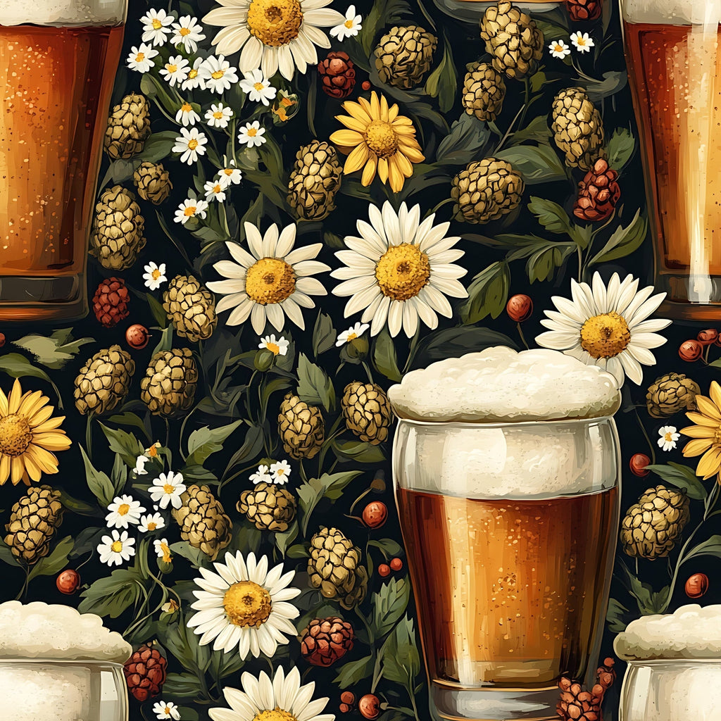 Brewery Blooms Pattern 16 Fleece Fabric
